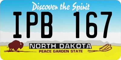 ND license plate IPB167