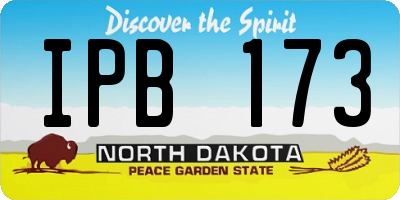 ND license plate IPB173