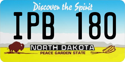 ND license plate IPB180
