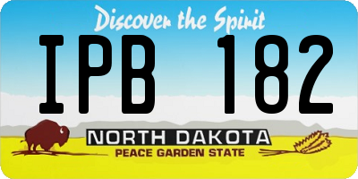 ND license plate IPB182