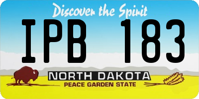 ND license plate IPB183