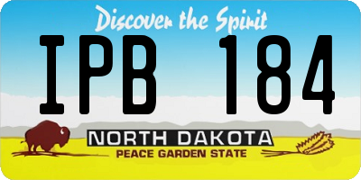 ND license plate IPB184