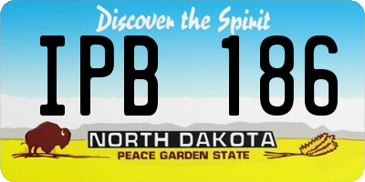 ND license plate IPB186
