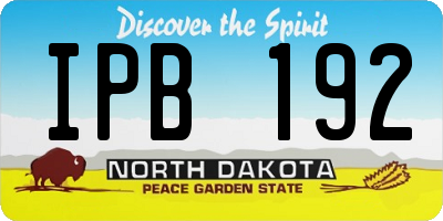 ND license plate IPB192