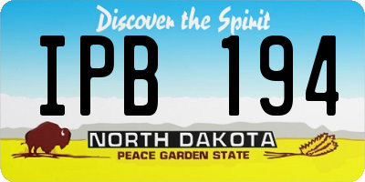 ND license plate IPB194