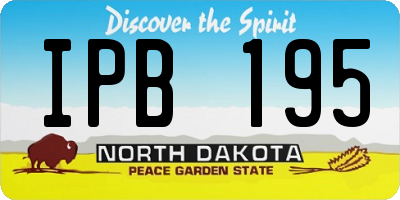 ND license plate IPB195