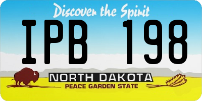 ND license plate IPB198