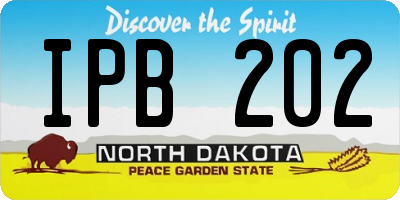 ND license plate IPB202