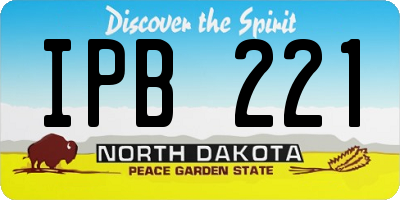 ND license plate IPB221