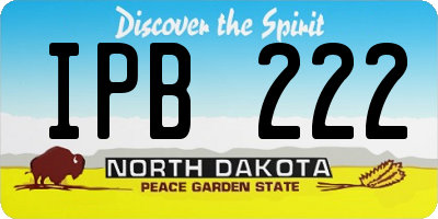 ND license plate IPB222