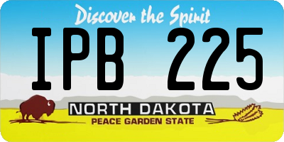 ND license plate IPB225
