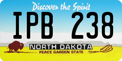 ND license plate IPB238