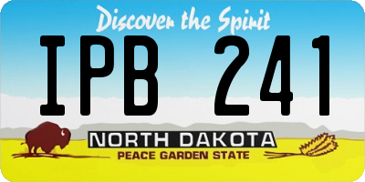 ND license plate IPB241
