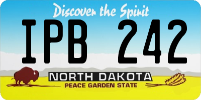 ND license plate IPB242