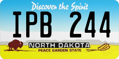 ND license plate IPB244