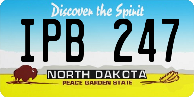 ND license plate IPB247