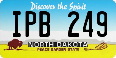 ND license plate IPB249