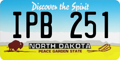 ND license plate IPB251