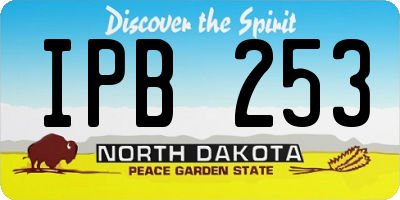 ND license plate IPB253