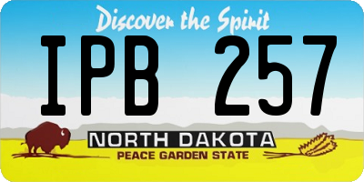 ND license plate IPB257