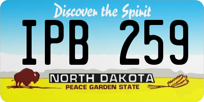 ND license plate IPB259
