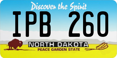 ND license plate IPB260