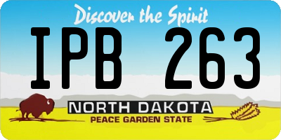 ND license plate IPB263