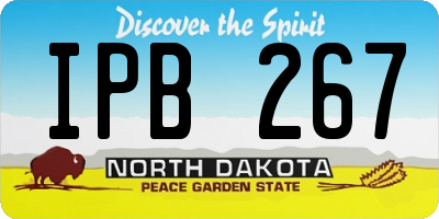 ND license plate IPB267