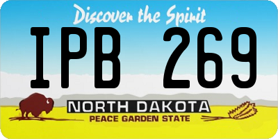 ND license plate IPB269
