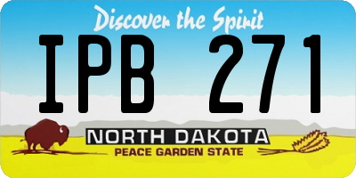 ND license plate IPB271