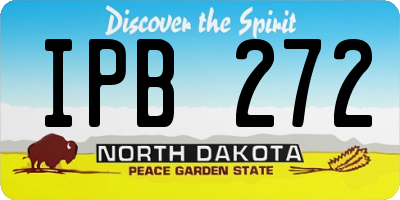 ND license plate IPB272