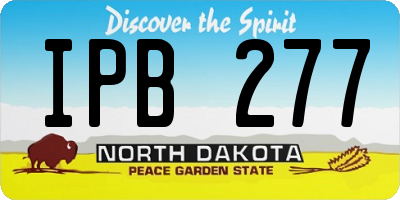 ND license plate IPB277