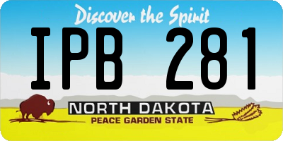 ND license plate IPB281
