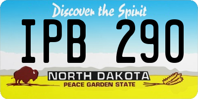 ND license plate IPB290