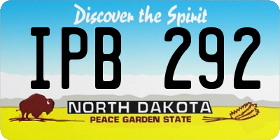 ND license plate IPB292