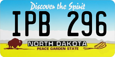 ND license plate IPB296