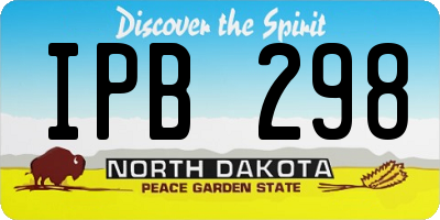 ND license plate IPB298