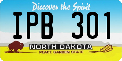 ND license plate IPB301