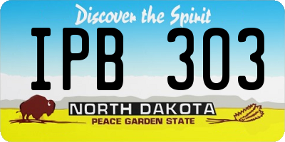 ND license plate IPB303