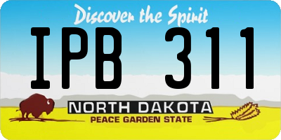 ND license plate IPB311