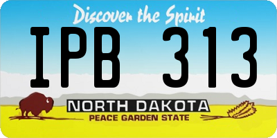 ND license plate IPB313