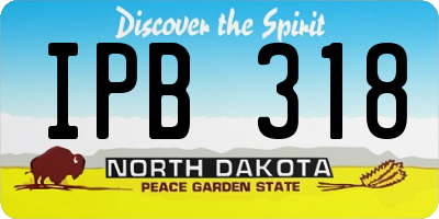 ND license plate IPB318