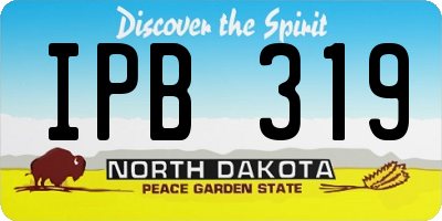 ND license plate IPB319