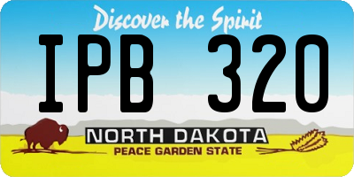 ND license plate IPB320