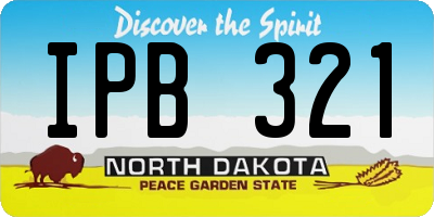 ND license plate IPB321