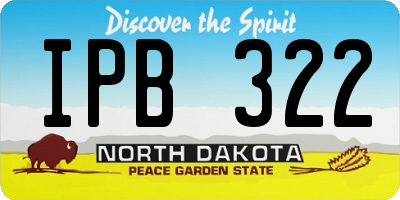 ND license plate IPB322