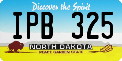ND license plate IPB325