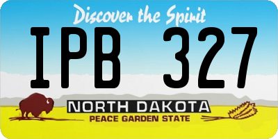 ND license plate IPB327