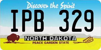 ND license plate IPB329