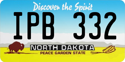 ND license plate IPB332